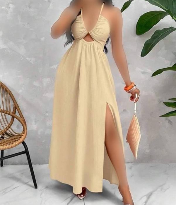 ماکسی مجلسی گردنی جلوچاک وارداتی