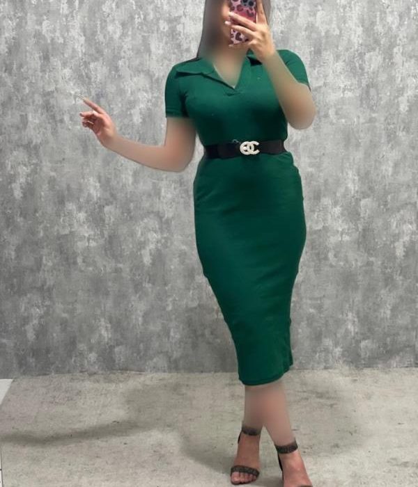 ماکسی استین ساده یقه شکاری