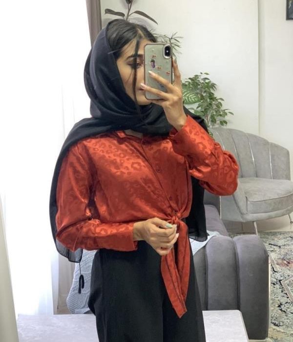 شومیز گره ای ژاکارد