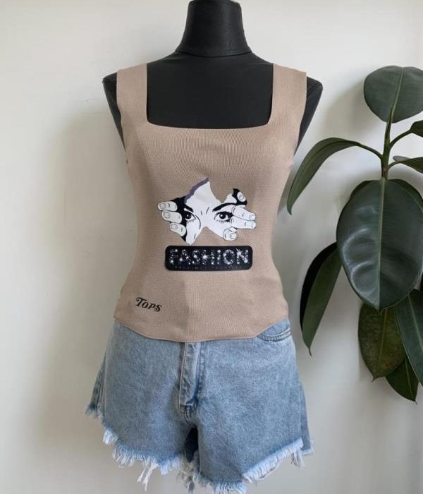 کراپ تاپ بافت طرحFASHION
