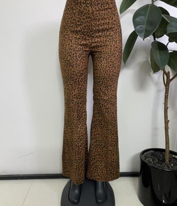 شلوار پلنگی کمردار