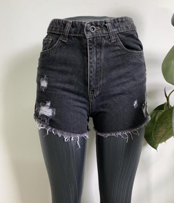 شورتک جین پایین ریش سایه دار