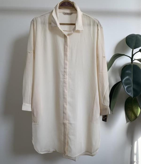 شومیز بلند کرم