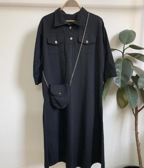 کفتان کتان دوجیب کیف دار