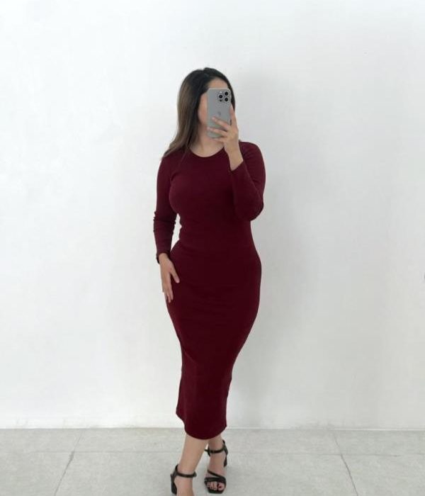 ماکسی استین.ب یقه گرد ساده