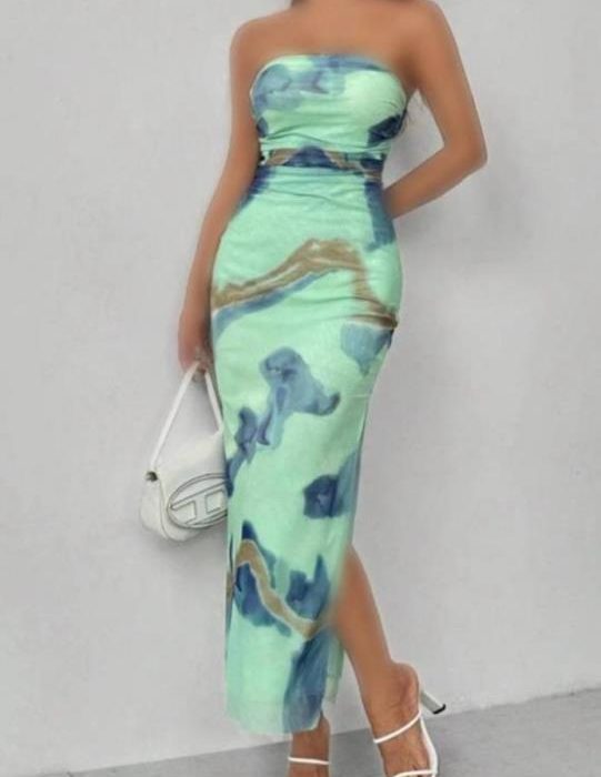 ماکسی تورکش دکلته آبرنگی