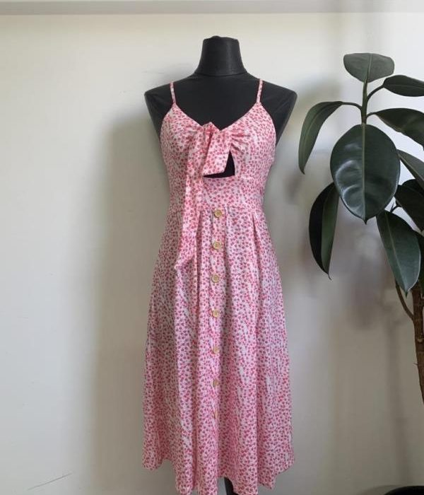 تونیک نخی گلدارسرشونه بندی وارداتی