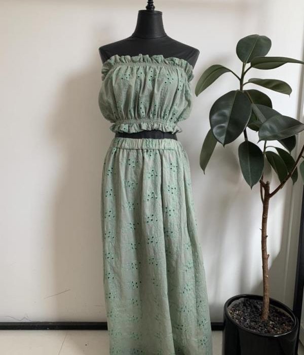 ست دکلته ودامن خامه دوزی