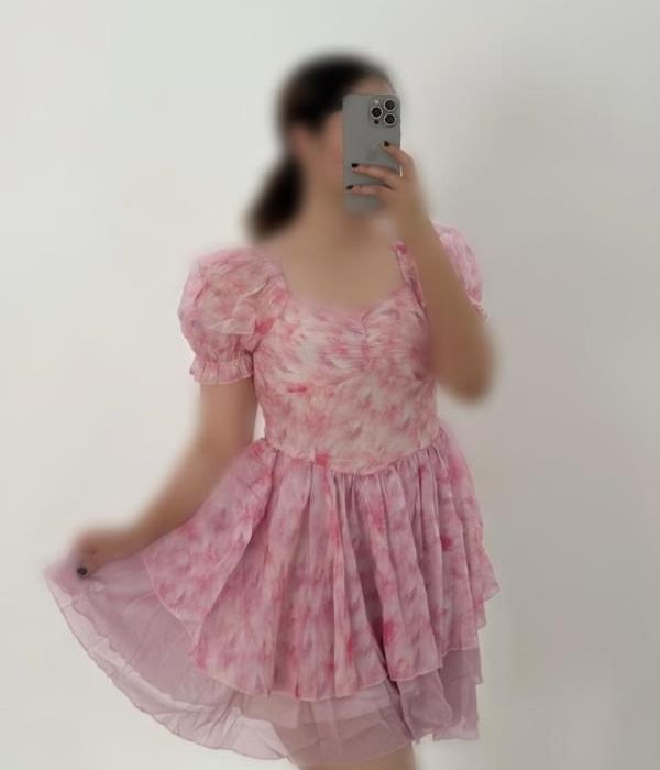 تونیک حریرآبرنگی طبقه ای عروسکی