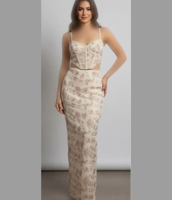 ست کراپ ودامن گیپوررنگی