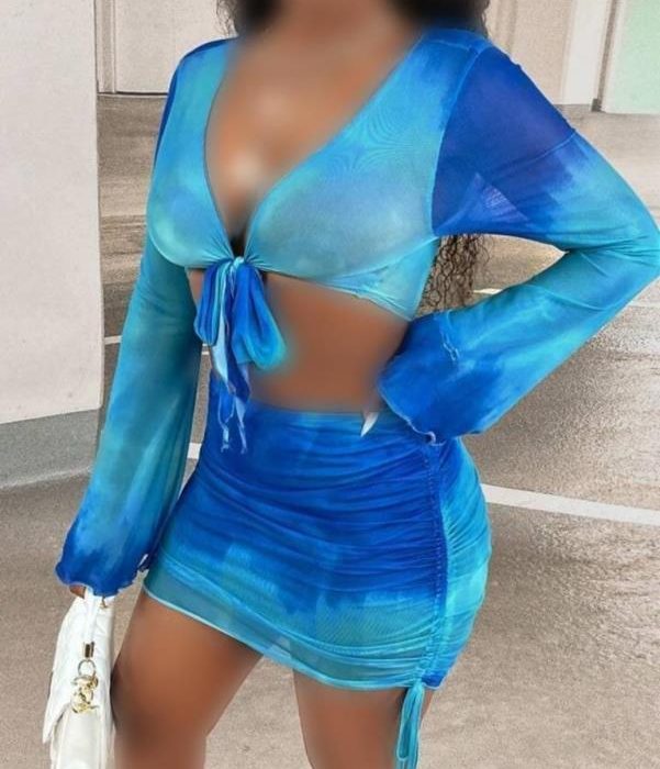 ست کراپ ودامن تورآبرنگی