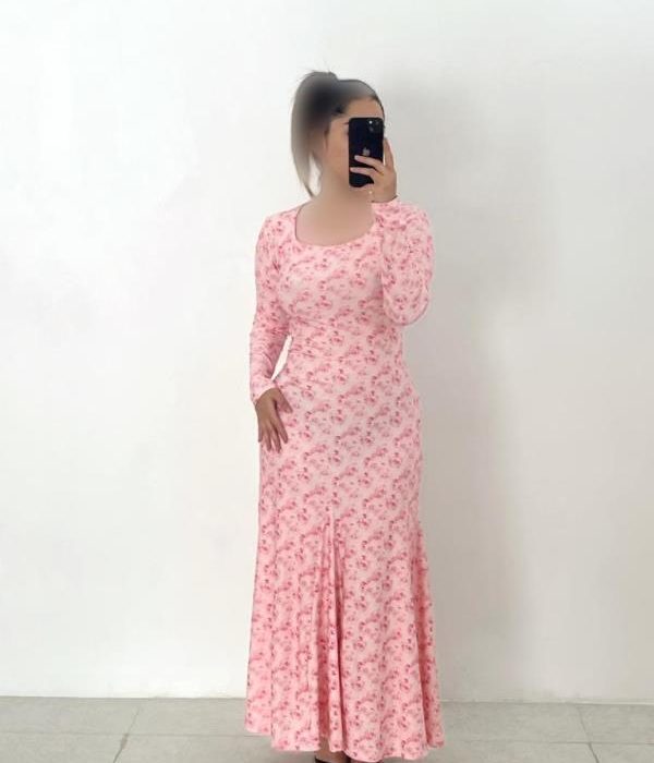 ماکسی ریون یقه خشتی کلوش طرحدار