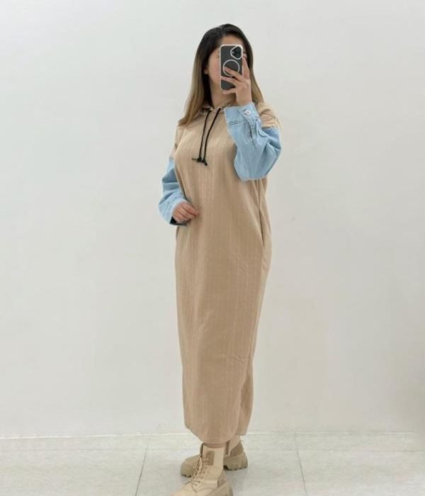 ماکسی ترکیب جین کلاهدار