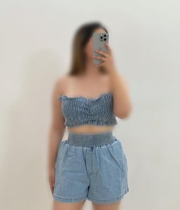 ست کراپ وشورتک جین دکلته