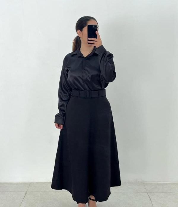 شومیزساتن الیکس ساده بلند