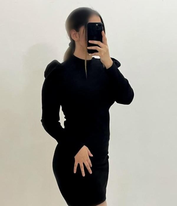 تونیک آستین بلند یقه اسکی چیندار