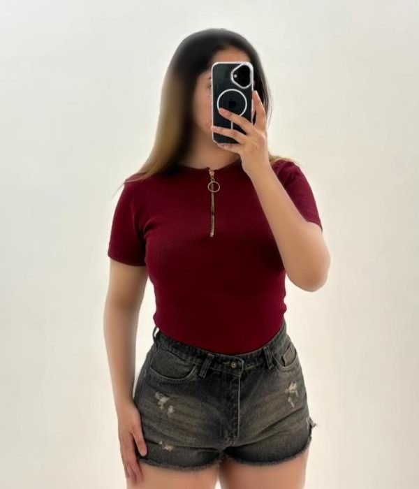 بادی ساده آستین.ک جلو زیپ