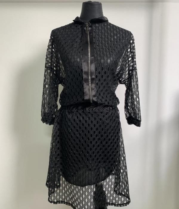 ست کراپ ودامن توردایره ای