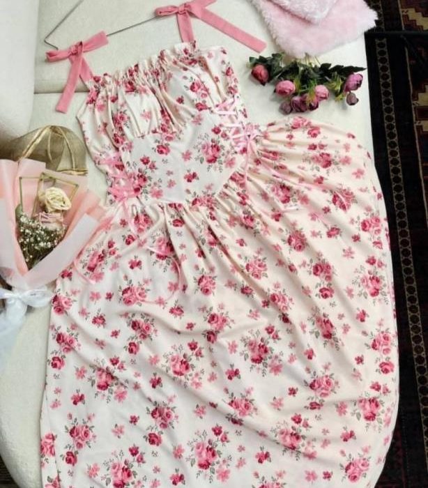 ماکسی بوگاتی گلدار بغل پانچ دوبندی